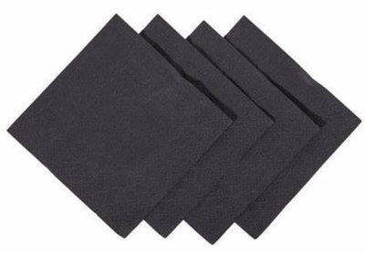 BLACK COCKTAIL NAPKINS 4-FOLD